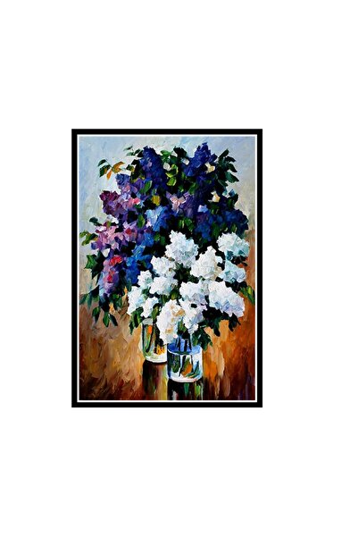 hazalshop Ρετρό ξύλινη αφίσα 20x30 cm με σχέδιο λουλουδιών