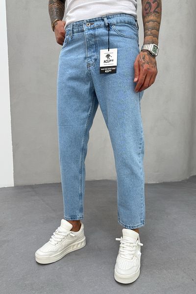 MADZEYMODA Ανδρικό μπλε τζιν ύφασμα Boyfriend Fit Jean Jeans Παντελόνι Mz0305