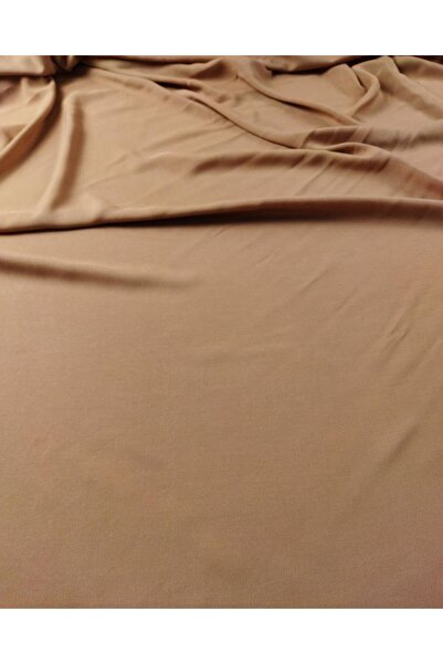 Kumaş Parça 140 cm țesut subțire din viscoză de culoare cafea lapte