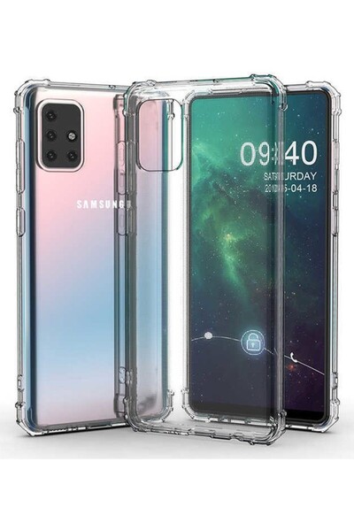 tekno grup حافظة لهاتف Galaxy M31S حافظة حماية فائقة شفافة مضادة للصدمات + وا...