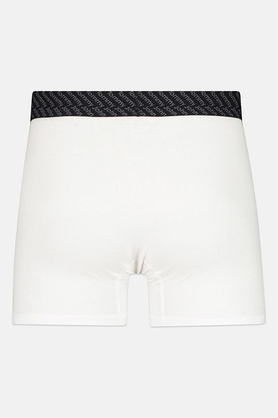 Tommy John Men 2 Pieces 8 Inseam Brand Logo Boxer Briefs, White