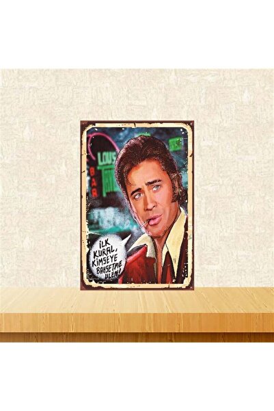 hazalshop Cüneyt Arkın Πρώτος Κανόνας Ρετρό Ξύλινη Αφίσα Tkfx4058