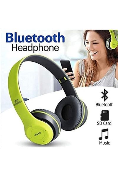 Generic P47 Wireless Headphones/Bluetooth Over Ear Headphone with SD Card Slot Bluetooth Headset (Green)