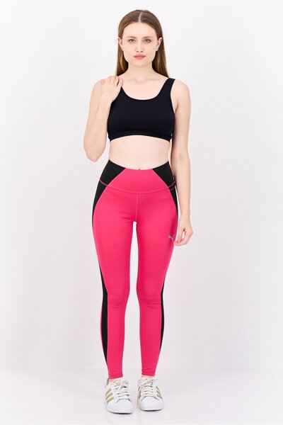 Puma Women Sportswear Fit High Rise Training Leggings, Pink/Black