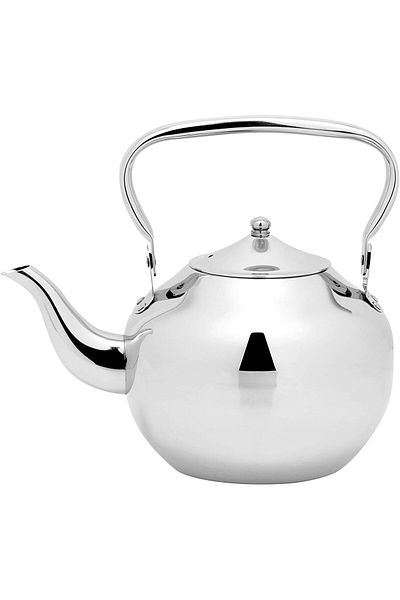 ALSAIF 1.5L Saif Teapot, durable and elegant, ideal for serving tea and other teas. Silver color.