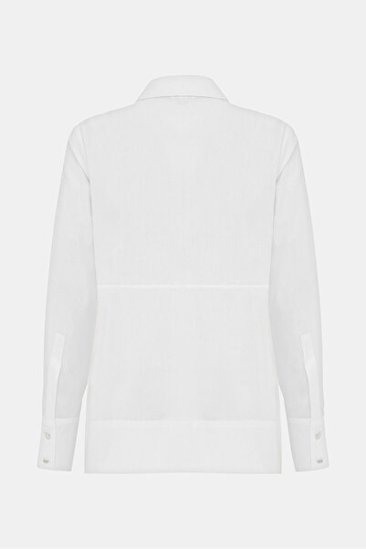 W Collection BEYAZ UZUN KOLLU BLUZ