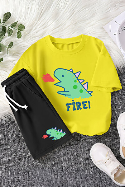 MYADA Преміум-набір для дітей з принтом «Смішний дракон», 2 предмети