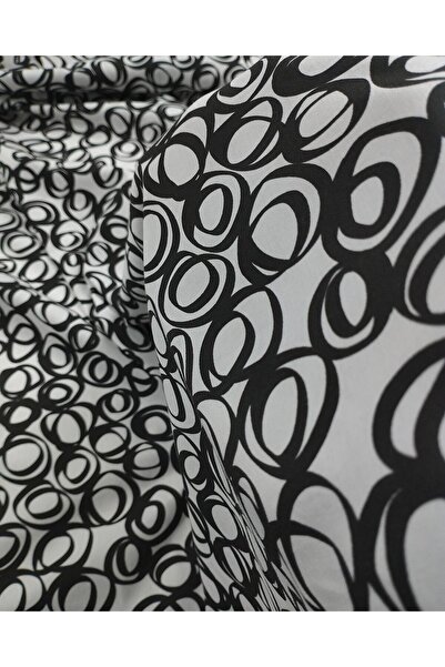 Kumaş Parça Чорно-білий колір, 130 см, бавовняна синтетична тканина змішаного...