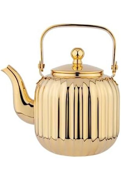 ALSAIF 1.5L Saif Teapot, durable and elegant, ideal for serving tea and other teas. Gold color.