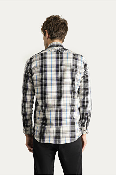 Kiğılı Μακρυμάνικο κανονικό καρό βαμβακερό πουκάμισο ξυλοκόπο που σιδερώνει εύκολα