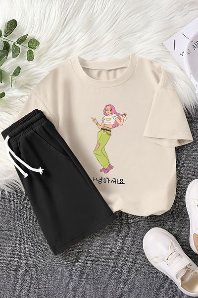 MYADA Anime Teenage Printed 2-Piece Children's Set 23459