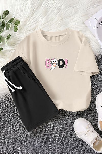 MYADA New Season Boo! Baby Ghost Printed 2-Piece Children's Set 23467