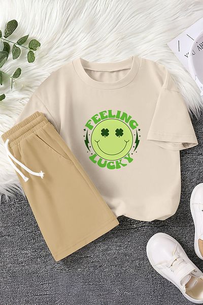 MYADA Premium Lucky Feel Smile Printed 2-Piece Children's Suit 23449