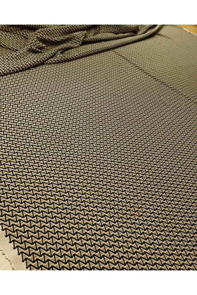 Kumaş Parça Floss Viscose Model Geometric Maro Negru Ecru Culori Latime: 145 cm