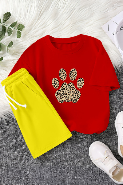 MYADA Nova sezona Sa leopard dezenom Pati Štampano Dvodelni dečiji set 23456