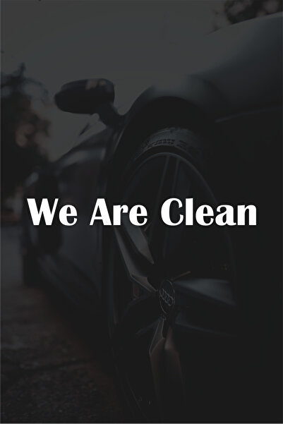 Quart Aksesuar 20 x 2,5 Cm We Are Clean Oto Sticker Araba Cam Sticker