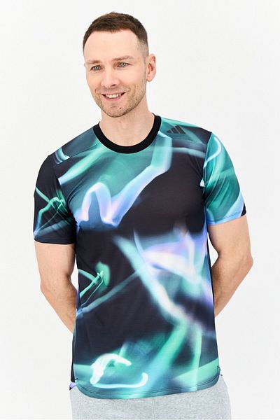 adidas Men Sportswear Fit Short Sleeve Training T-shirt, Multicolor