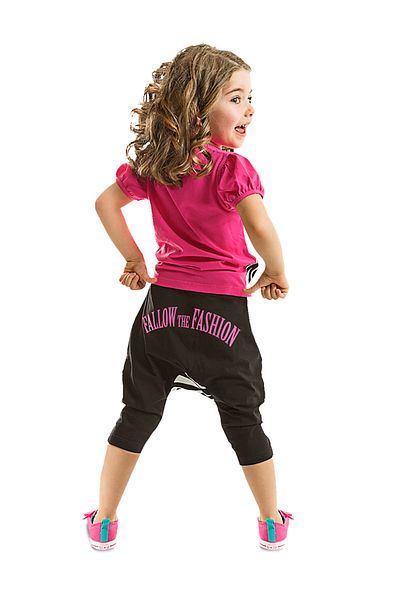 Denokids Zebra Fashion lány póló Capri rövidnadrág szett