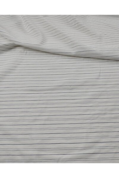 Kumaş Parça Чорно-біла смугаста віскозна тканина тонкого плетіння - 140 см