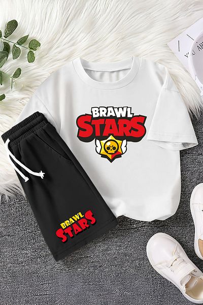 MYADA Premium Brawl Stars Colorful Printed 2-Piece Children's Set 23409