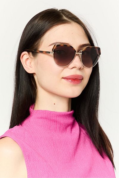 Guess Women GU787253F58 Round Sunglasses, Brown