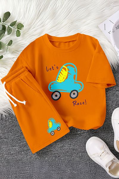MYADA New Season Let's Race Car Printed 2-Piece Children's Set 23465