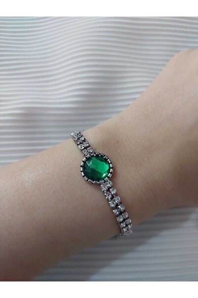 Avcıoğlu Aksesuar اسوارة نسائية حجر واحد موديل دائري حجر كريستال زركون اسوارة...