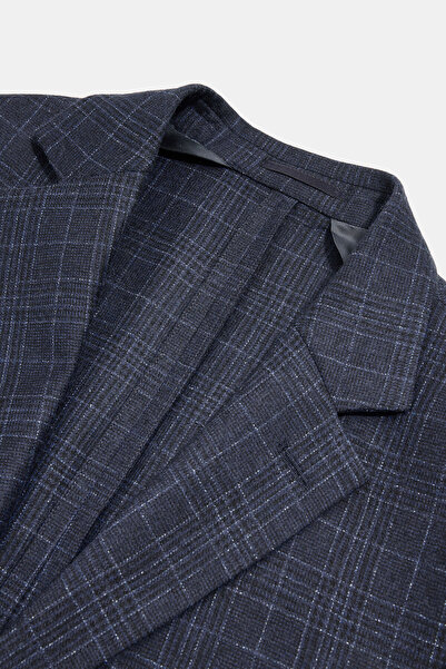 W Collection LACİVERT DÜĞMELİ YÜN CEKET