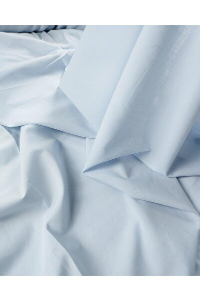 Kumaş Parça Voile de bumbac albastru deschis - 140 cm lățime