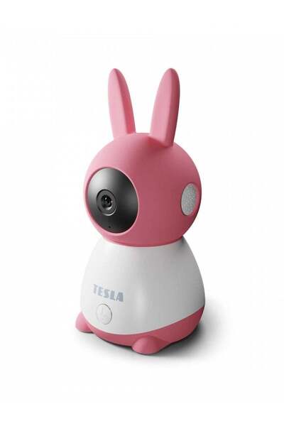 TESLA Smart 360 Degree Baby Camera with Motion & Sound Detection & HD Resolution & Tesla Home App - Pink