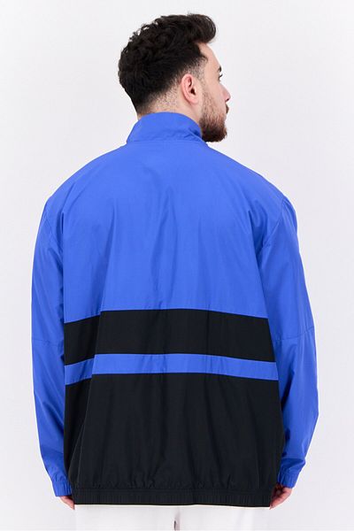 New Balance Men High Neck Long Sleeve Sport Jacket, Blue