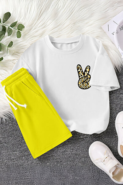 MYADA Nova sezona Mir Sa leopard printom Dvodelni dečiji set 23458
