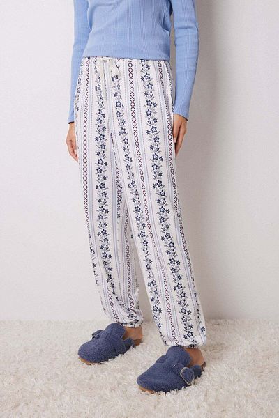 Women'secret Striped flower pyjamas pants