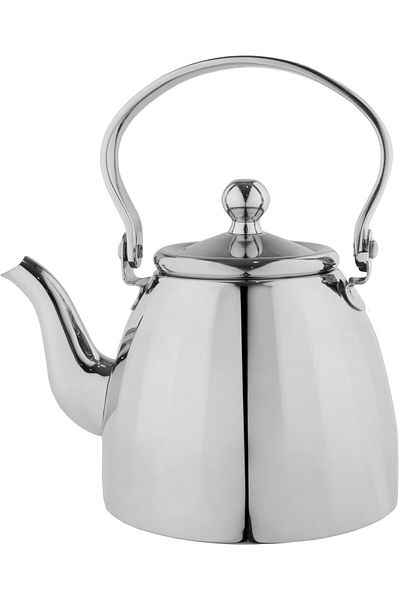ALSAIF 3L Saif Teapot, durable and elegant, ideal for serving tea and other types of tea. Silver color.