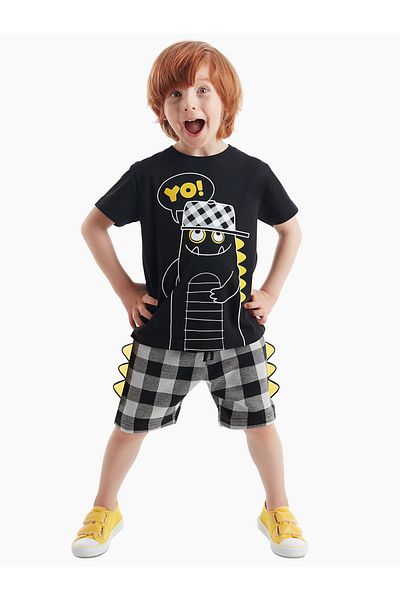 Denokids Yo Dino T-Shirt-Shorts-Set für Jungen