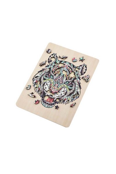 GRAFİX Wooden Puzzle Tiger 135 Pieces 30x22 Cm