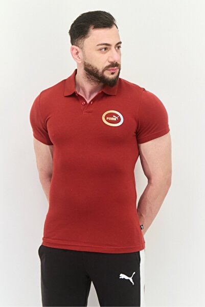 Puma Men Slim Fit Short Sleeves Training Polo Shirt, Red