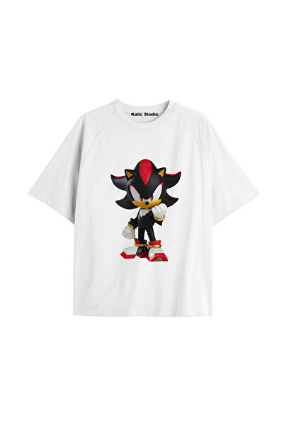 Kalic Studio Tricou alb de vară UNISEX Mr. Sonic cu model