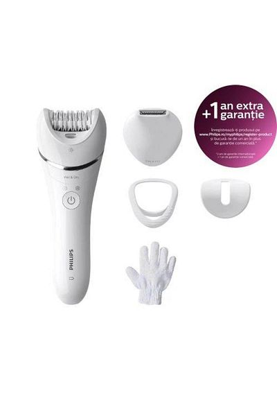 Philips Philips Wet&Dry Epilator BRE715/00, 5 Accessories, 32 Tweezers, 2 Speed ​​Settings (White)