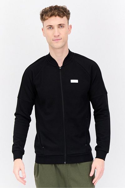 Puma Men Slim Fit Long Sleeves Outdoor Sweatshirt, Black