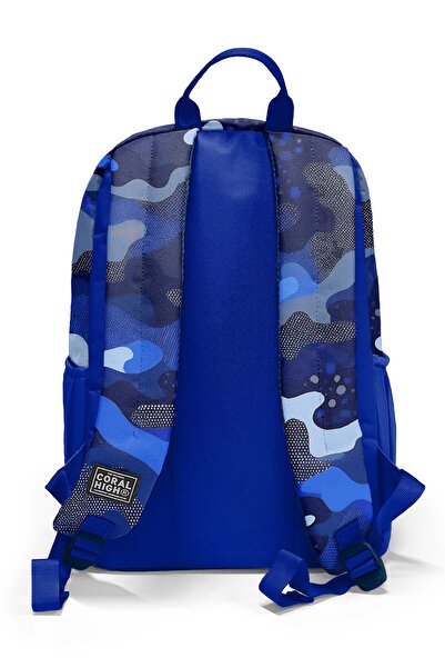 Coral High Lacivert Saks Kamuflaj Desenli 3 lü Okul Çanta Seti SET0123689