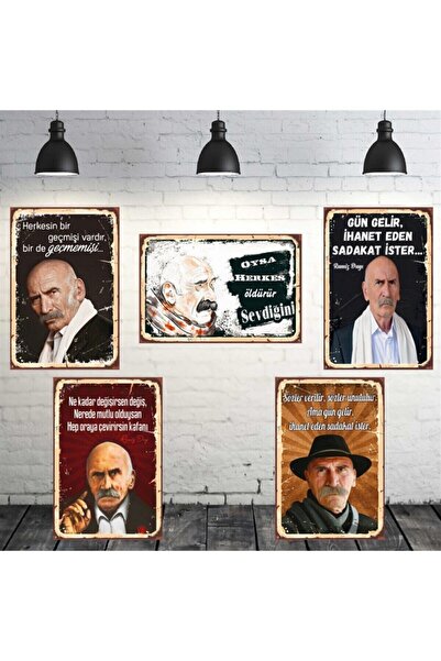 TAKIFİX Tuncel Kurtiz Temalı 5 Adet 20-30 Cm Mdf Tablo Seti Stk1056