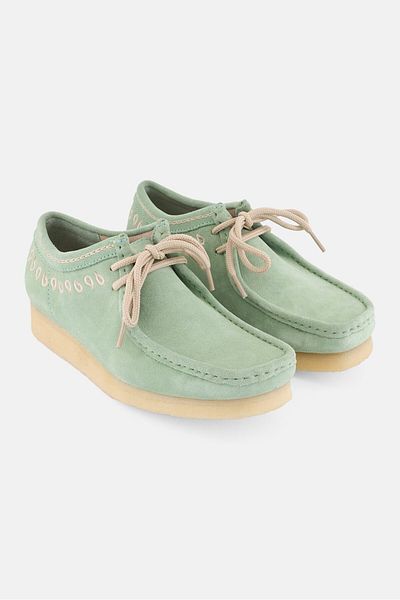 CLARKS Men Lace Up Casual Shoes, Mint Green