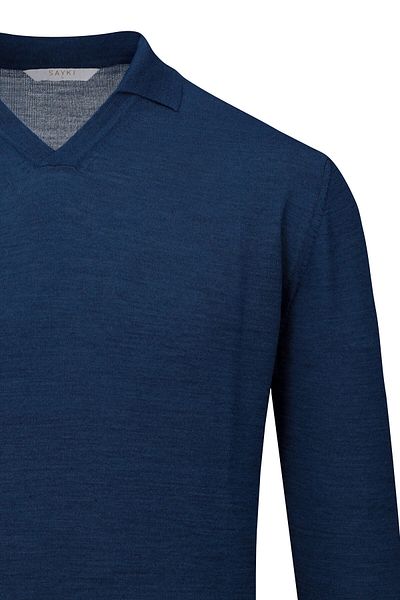 Hatemoğlu Μάλλινο πουλόβερ indigo Regular Fit Polo Neck