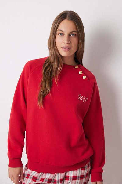 Women'secret Red cotton fleece sweatshirt