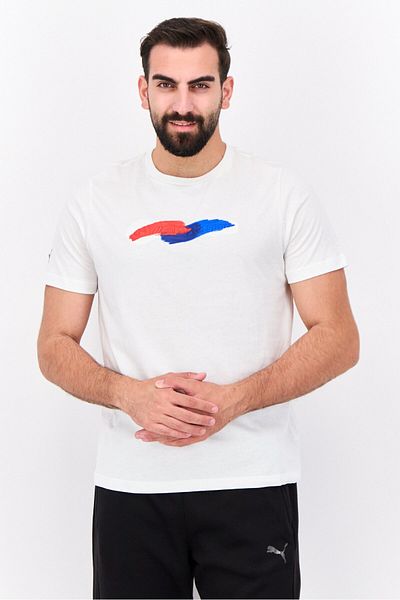 Puma X Bmw Motorsport Men Sportswear Fit Short Sleeve Outdoor T-shirt, White