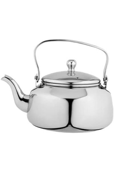 ALSAIF 3L Saif Teapot, durable and elegant, ideal for serving tea and other types of tea. Silver color.