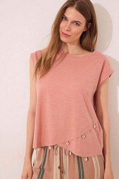 Women'secret Orange sleeve T-shirt