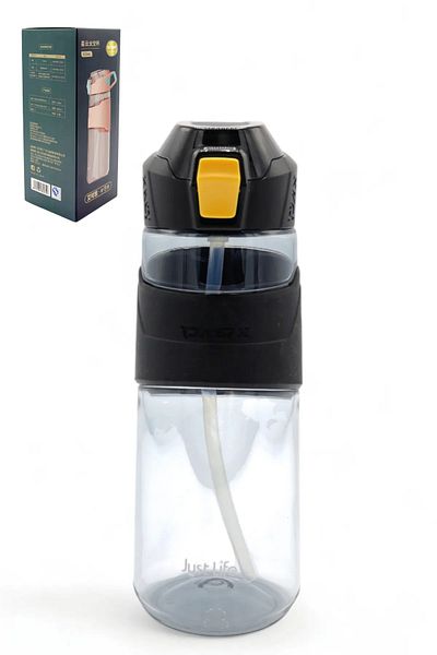Siriderya Tritan Water Bottle (650 ml) New Season Daily Sports and Detox Black