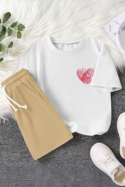 MYADA Nova sezona, set za decu sa printom srca B Štampano 2-dijelni 23478